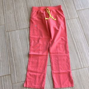 Figs Kade Cargo Scrub Pants - Coral